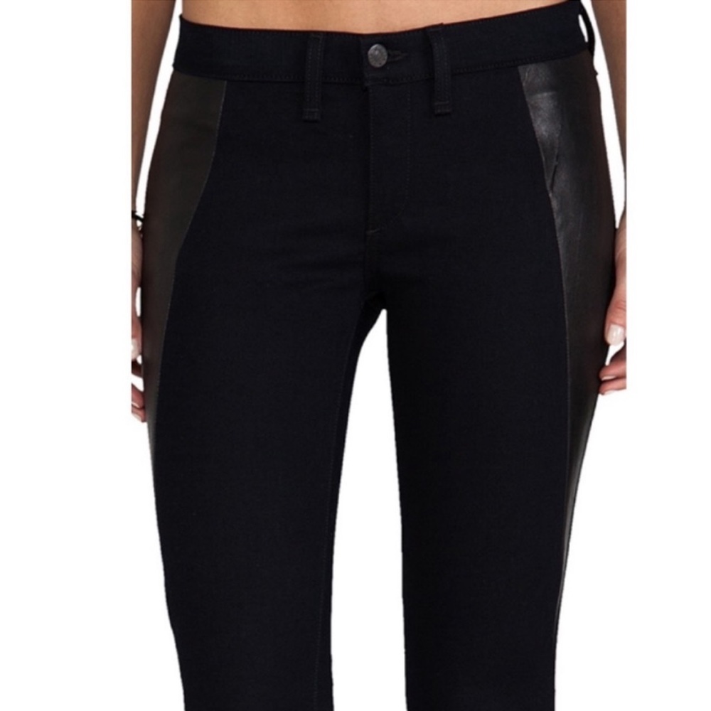 Rag & Bone Navy Leather Side Denim Jeans 28 - Picture 12 of 12